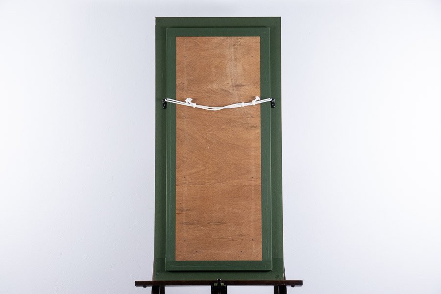 【絵画】『 Marcia Turner Petyarre「GD875」キャンバス 油彩 額装 箱付 13010 』アボリジニー 芸術 美術 近代アート 近代美術 抽象画_画像9