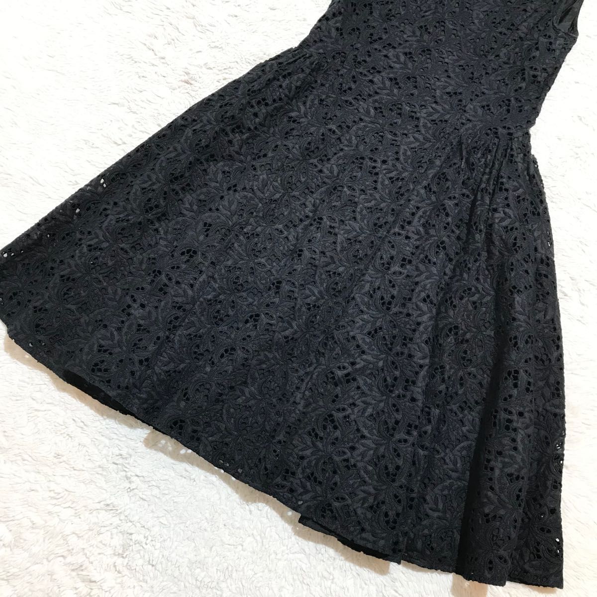 【未使用級】FOXEY フォクシー Dress NERINE アイレット刺繍　ワンピース　ドレス