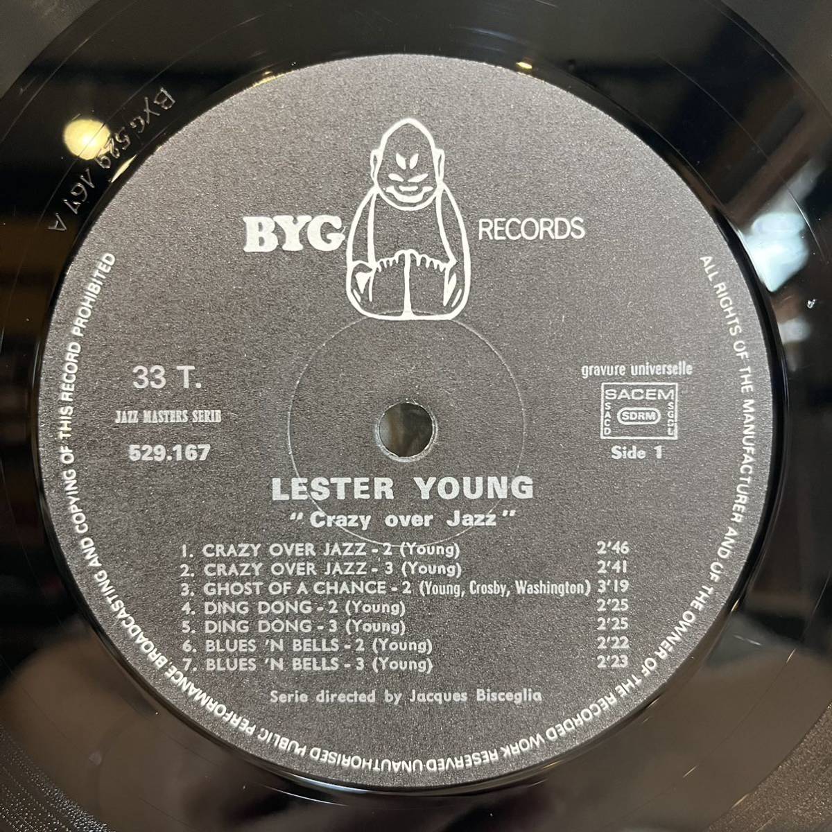 LP レスター・ヤング Lester Young Vol. 2 / Crazy Over Jazz featuring Count Basie BYG-529167_画像3