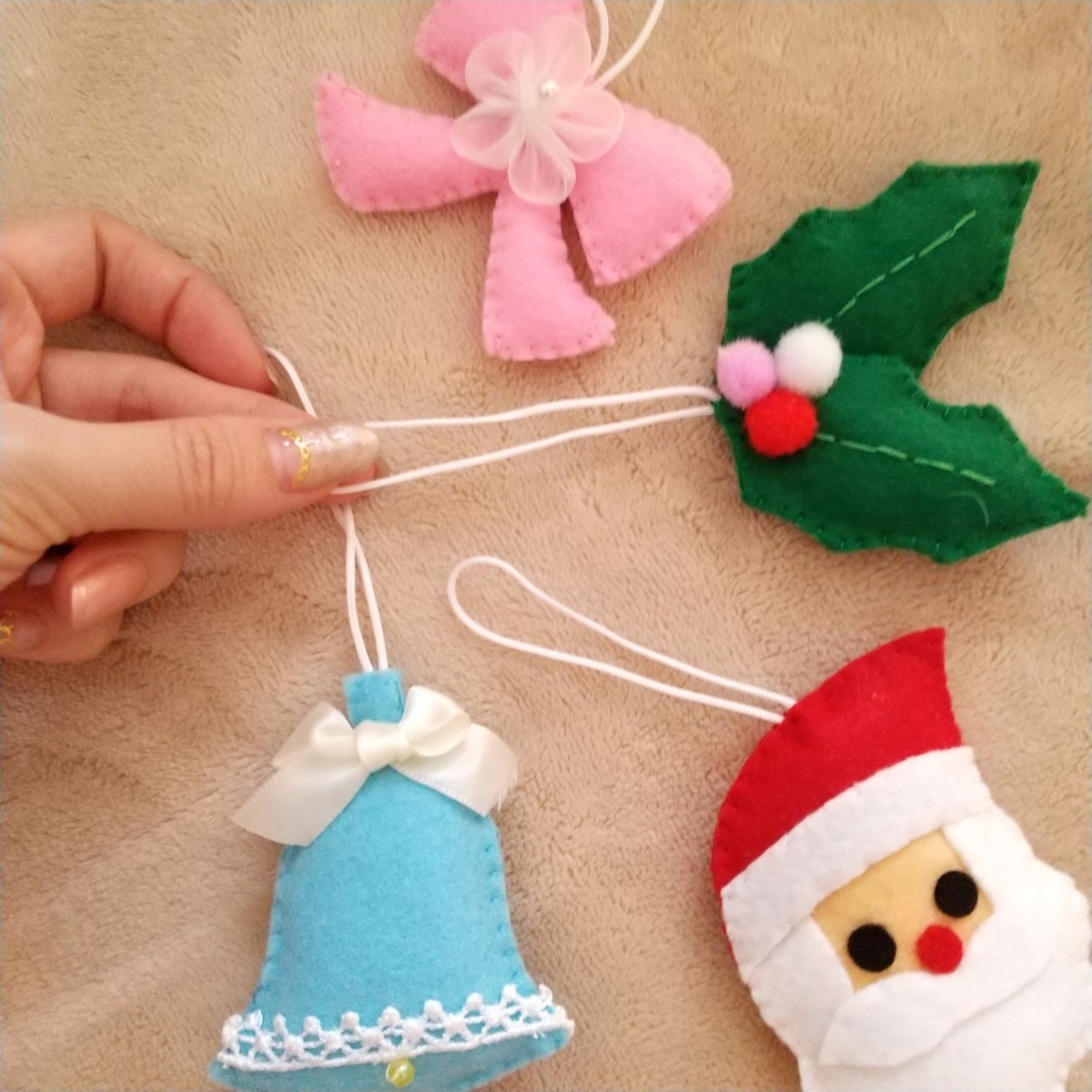ハンドメイド フェルト クリスマスオーナメント 飾り ガーランド ハンドメイド フェルト クリスマスオーナメント 飾り ガーランド