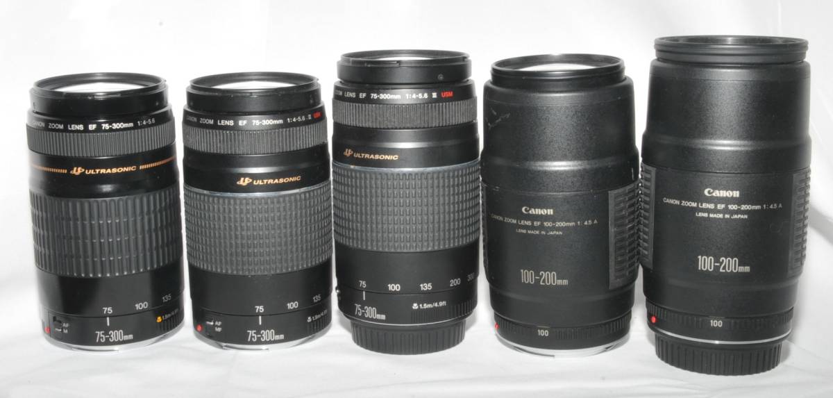 Canon キャノン EF レンズ まとめて１６本　75-300mm 100-200mm 55-200mm 28-80mm など ジャンク品_画像2