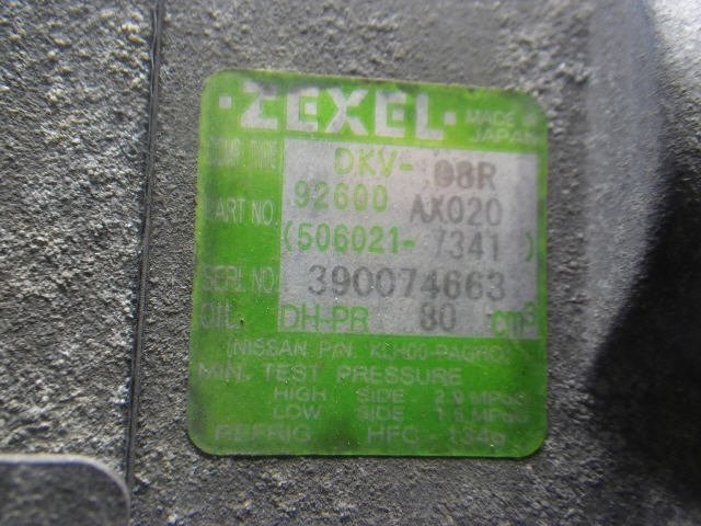 【検査済】 H15年 キューブ UA-BGZ11 エアコンコンプレッサー 92600-AX020 [ZNo:05008646] 9743_画像2