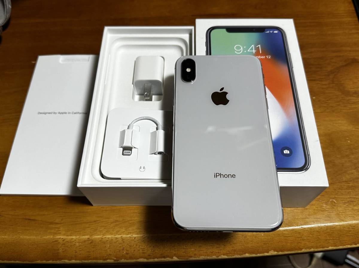 iPhone X 256G silver simフリー-