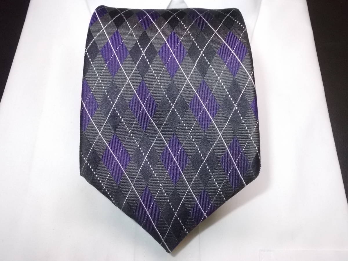 a237*COMME CA ISM necktie * Comme Ca Ism necktie silk 100%a-ga il pattern five fox 5J