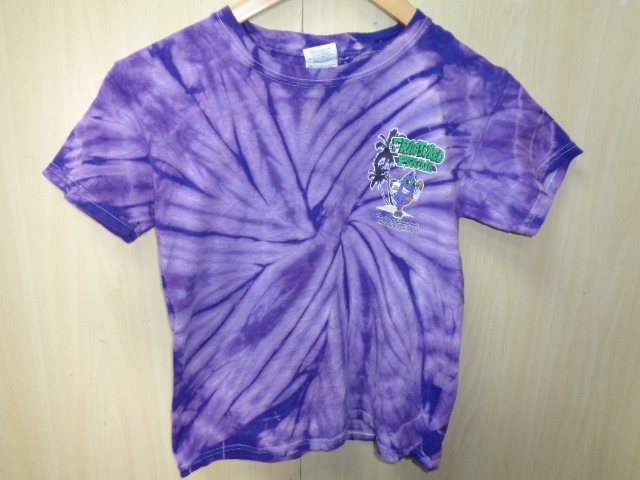 309◆GILDAN製 Rehoboth Beach Fractured Prune タイダイTシャツ キッズ◆S YOUTH 子供服 パープル 綿100％ US古着 ゆうパケット発送 5J_画像1