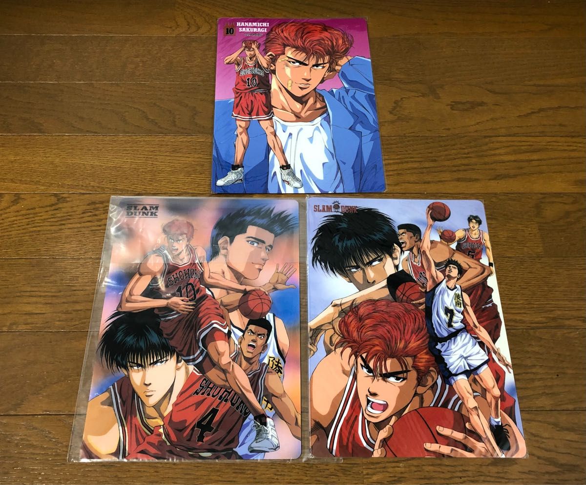 SLAM DUNK スラムダンク下敷き3点セット 当時モノ 桜木花道 流川 SLAM DUNK スラムダンク下敷き3点セット 当時モノ 桜木花道 流川