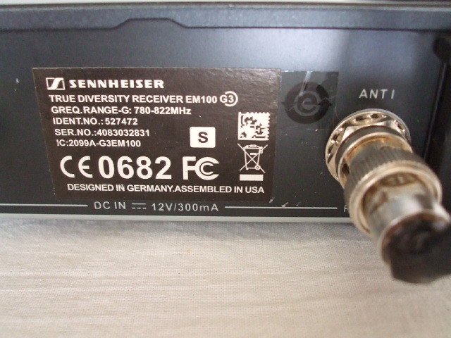 SENNHEISER(ゼンハイザー)ワイヤレスマイクセット ew100 em100 SENNHEISER(ゼンハイザー)ワイヤレスマイクセット ew100 em100