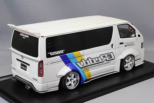 イグニッションモデル 1/18 T.S.Dワークス ハイエース ホワイト WORKマイスター S1タイプ 18インチホイール IG2810_画像3