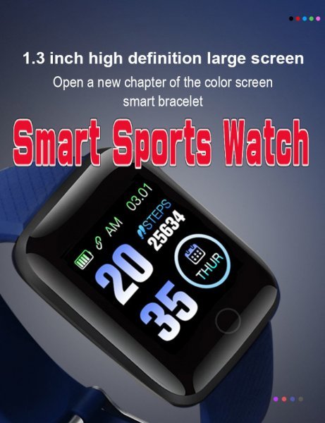  sport Smart watch, sports mode. Bluetoothli my nda-. heart rate meter, blood pressure,. middle oxygen 1.3 -inch High-definition color large screen yds