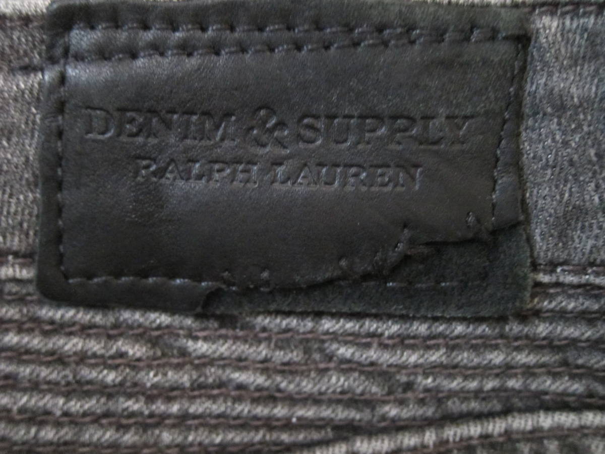  prompt decision DENIM&SUPPLY RALPH LAUREN damage stretch ji- bread Mexico made lady's 27 waste to approximately 70cm