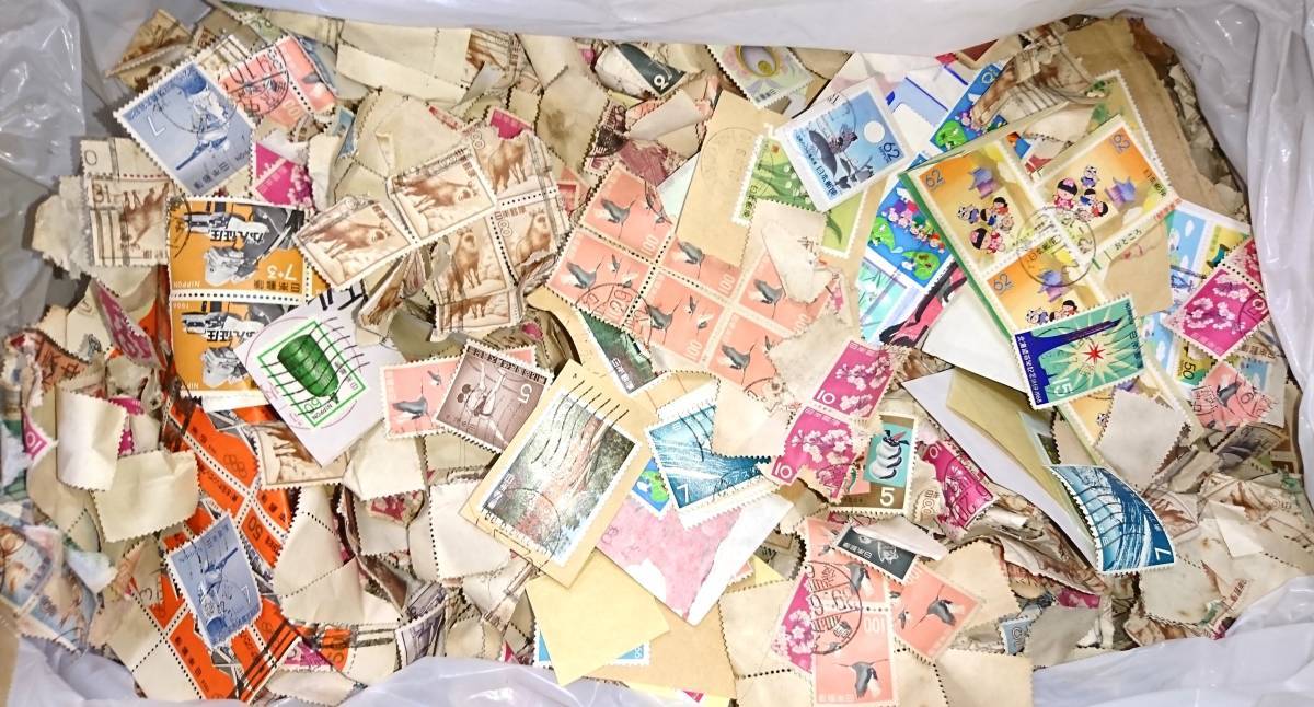 ☆日本切手 使用済み 消印あり バラ 総重量約16.5㎏ 大量おまとめ 普通切手 記念切手 コレクション K-11☆_画像4