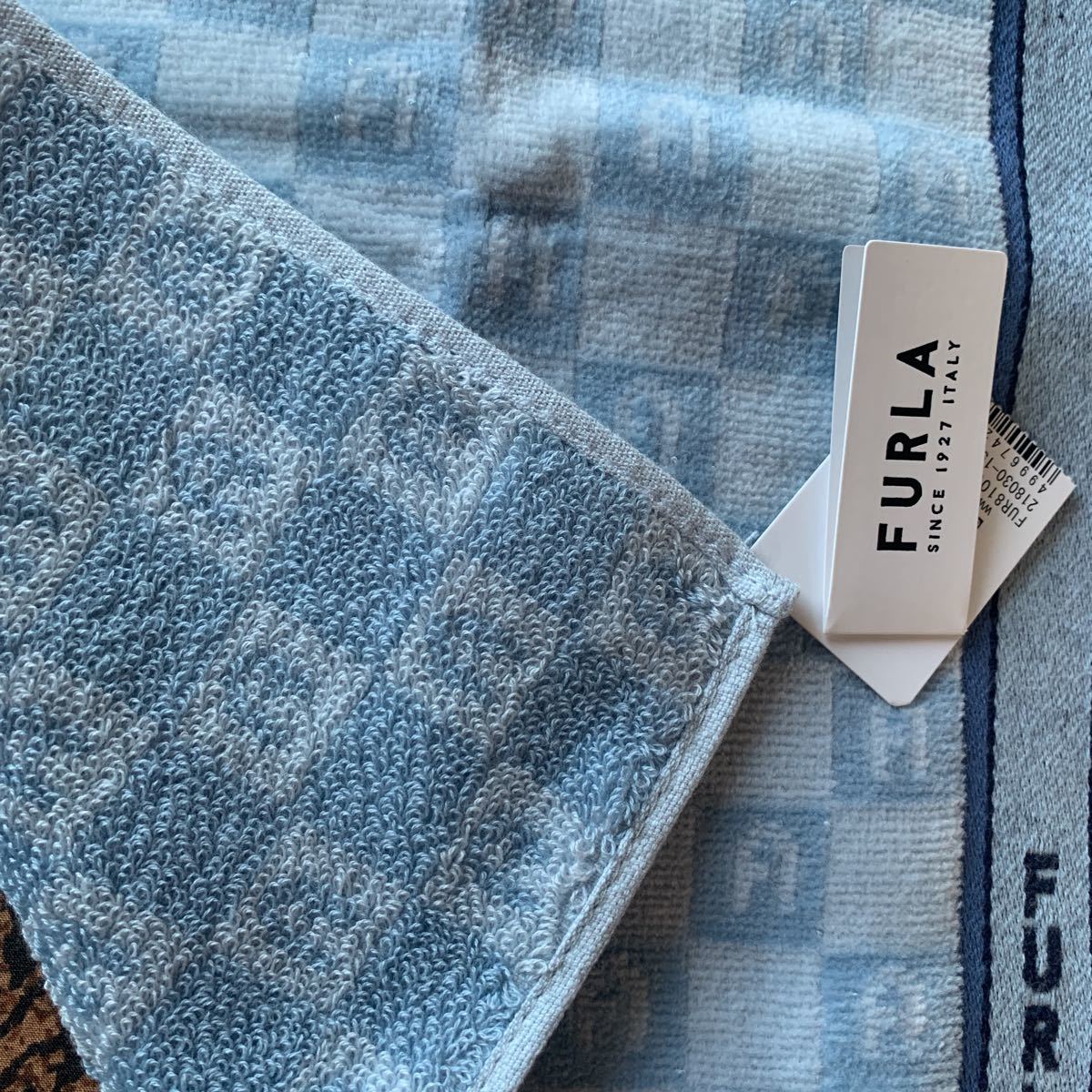 FURLA Furla towel handkerchie teddy bear embroidery unused 