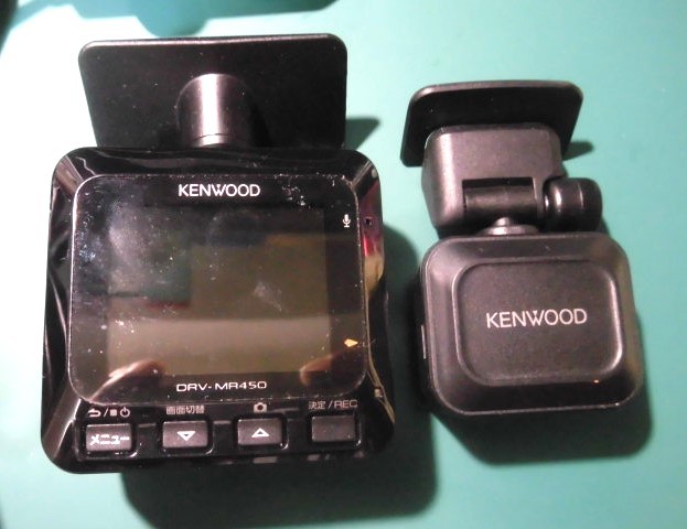 ◆KENWOOD製 ドライブレコーダー DRV-MR450 前後カメラ 使用期間短い 2020年製◆_画像3