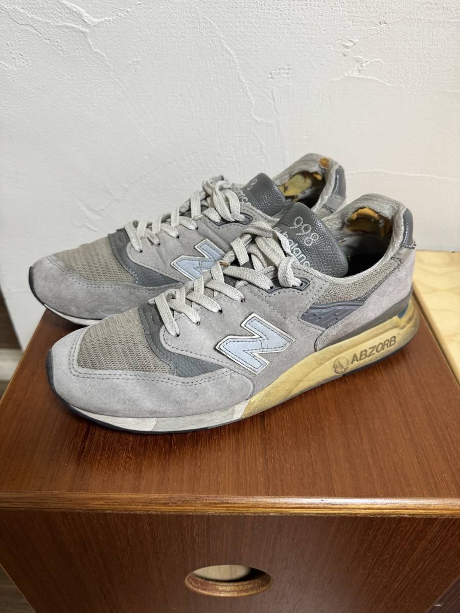 1000円スタート！ 正規品 New Balance M998 元箱付 8.5(26.5cm) グレー アメリカ製 Made in USA_画像1