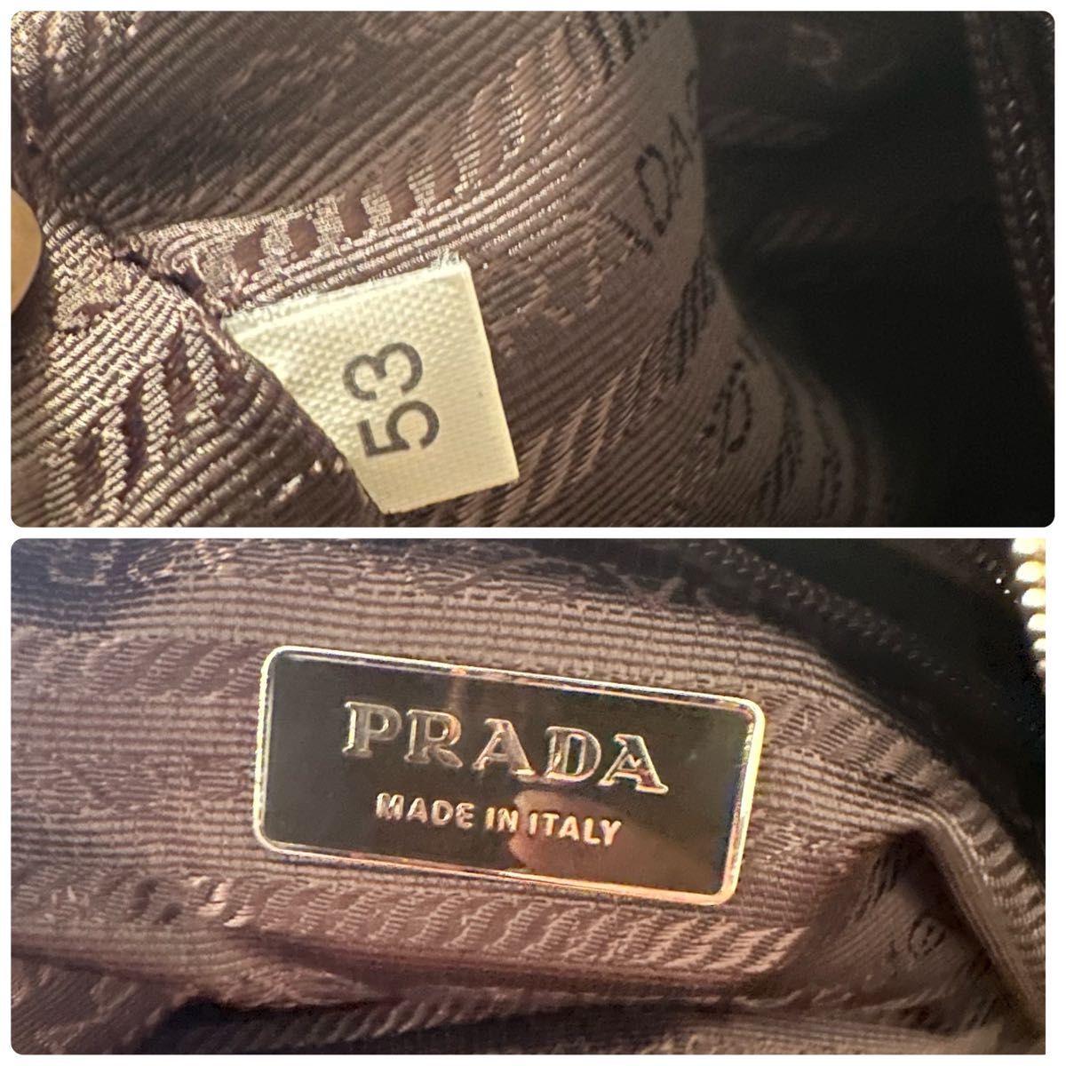 ★PRADA プラダ キャンバス×オーストリッチ 2WAY クロスボディ ボストンバッグ 難あり