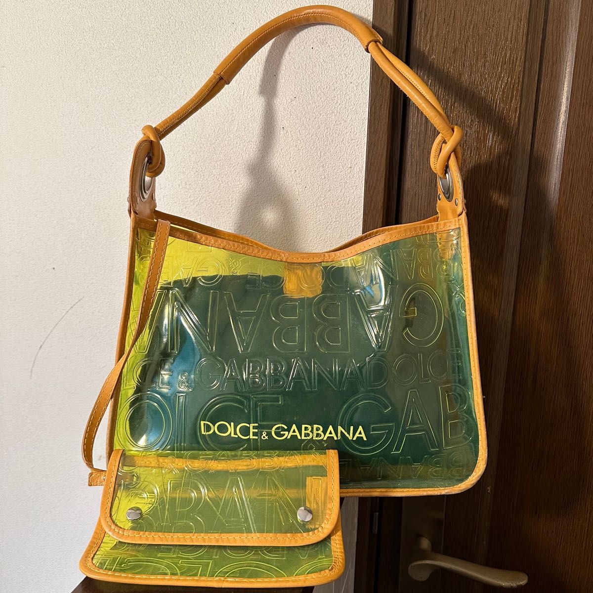 ★Dolce&Gabbana ドルチェ&ガッバーナ D&G トートバッグ クリア ポーチ付き 保存袋付