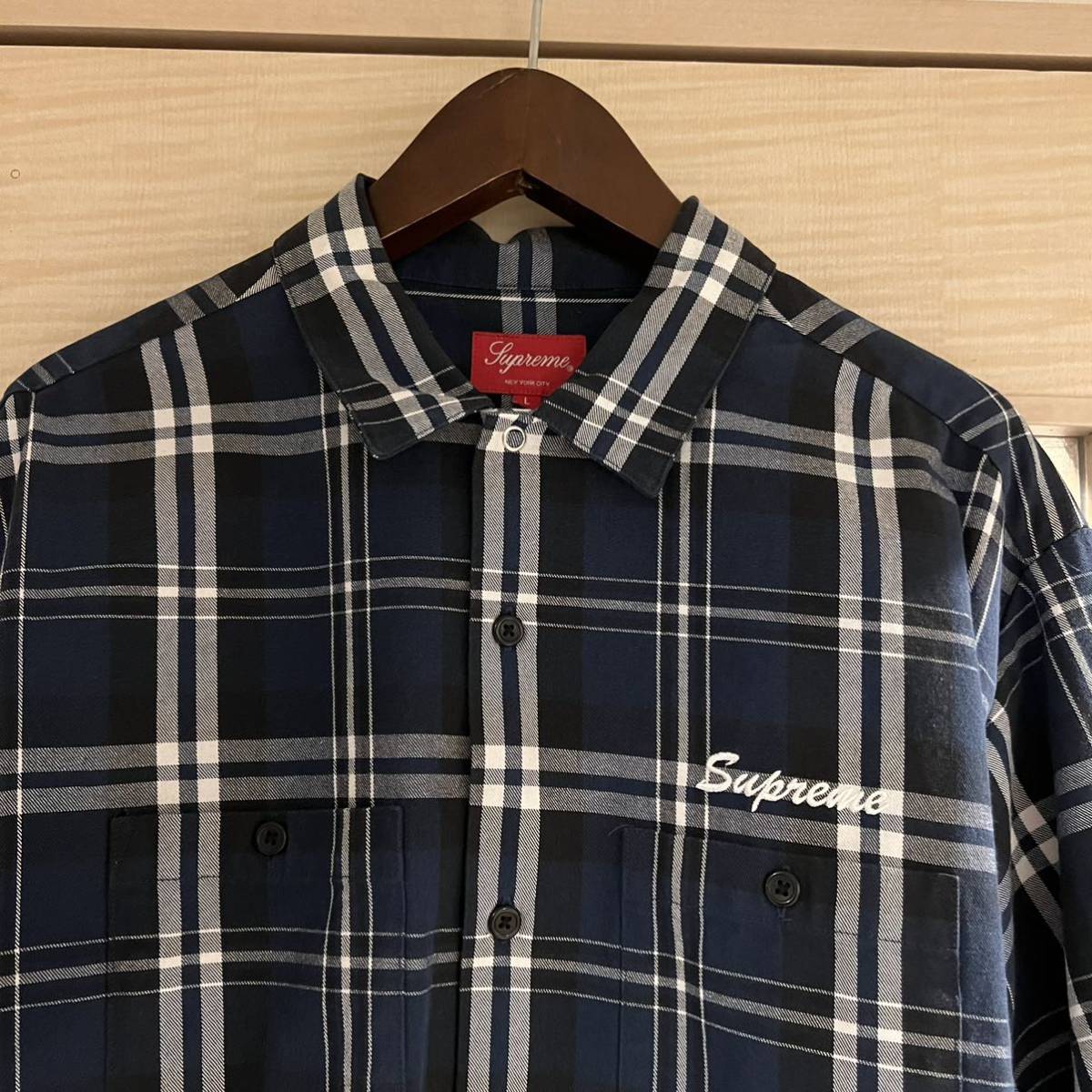 Supreme Thermal Work Shirt Blue L