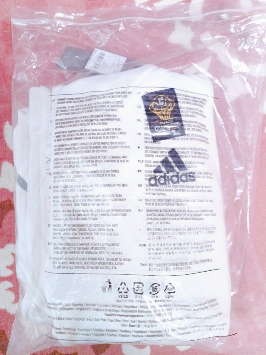 アルバルク東京 adidas ジップアップパーカー ホワイト Mサイズ アルバルク東京 adidas ジップアップパーカー ホワイト Mサイズ