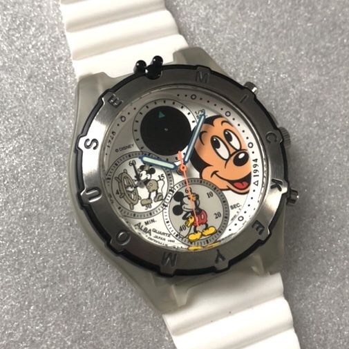 限定 SEIKO ミッキー マウス 時計 1/10 クロノグラフ 日本製 ALBA コラボ Disney ディズニー Mickey Mouse キャラクター ウォッチ 好きにも_画像1