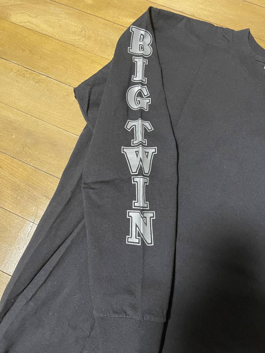 絶版　新品　未使用品 BIGTWIN GENUINE 　ロンT　サイズM　文字は白です　BIG TWIN　ハーレー_画像5