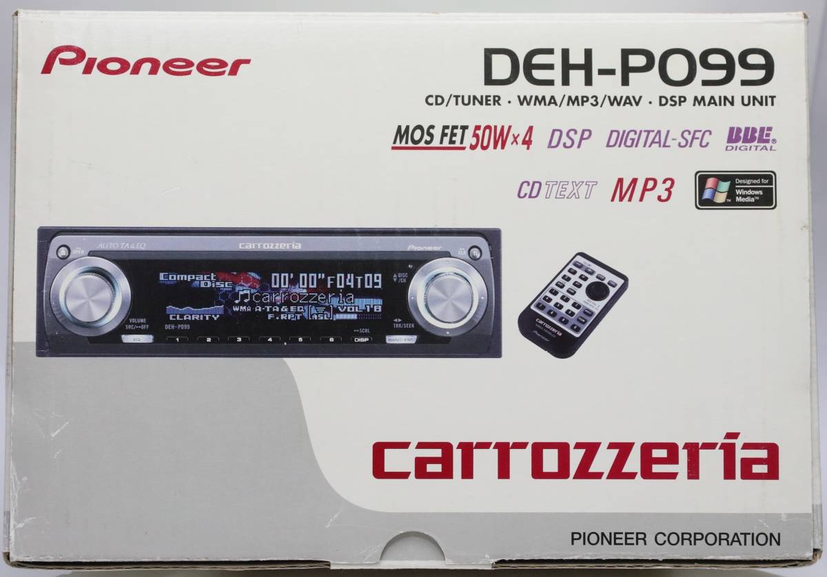 美品□カロッツェリア DEH-P099 WMA/MP3/WAVE/EQ/DSP OELディスプレイ