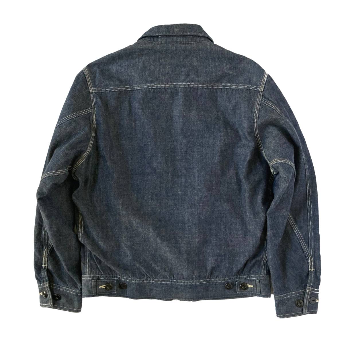 美品 Lee リー 91-LB DENIM WORK JACKET 復刻 インディゴデニムワークジャケット M デニム×ブランケット LS1185 91-B 送無料_画像3