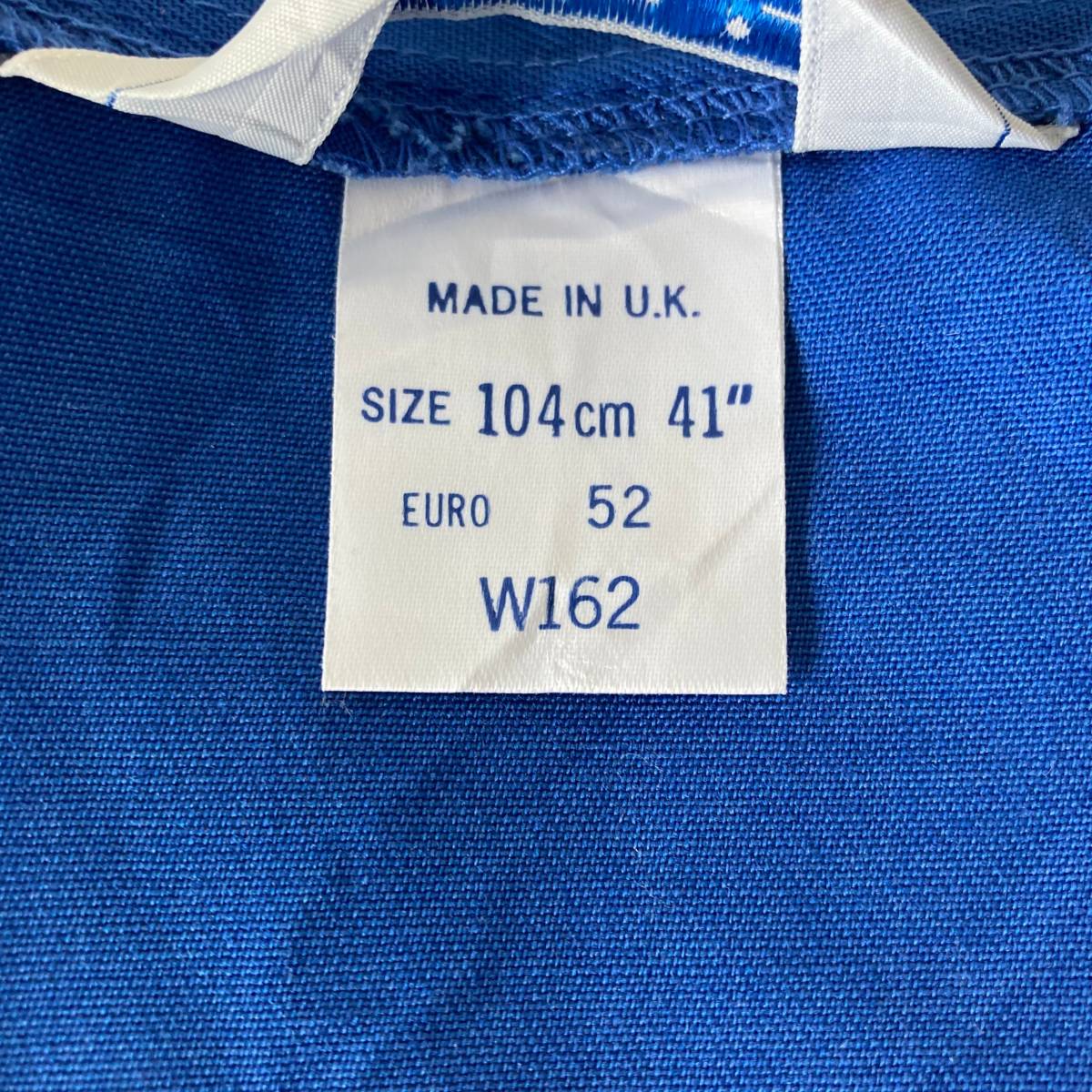 希少 デッドストック Alexandra ユーロヴィンテージ ワークコート MADE IN SCOTLAND EURO52 104cms 41ins ロイヤルブルー ショップコート_画像7