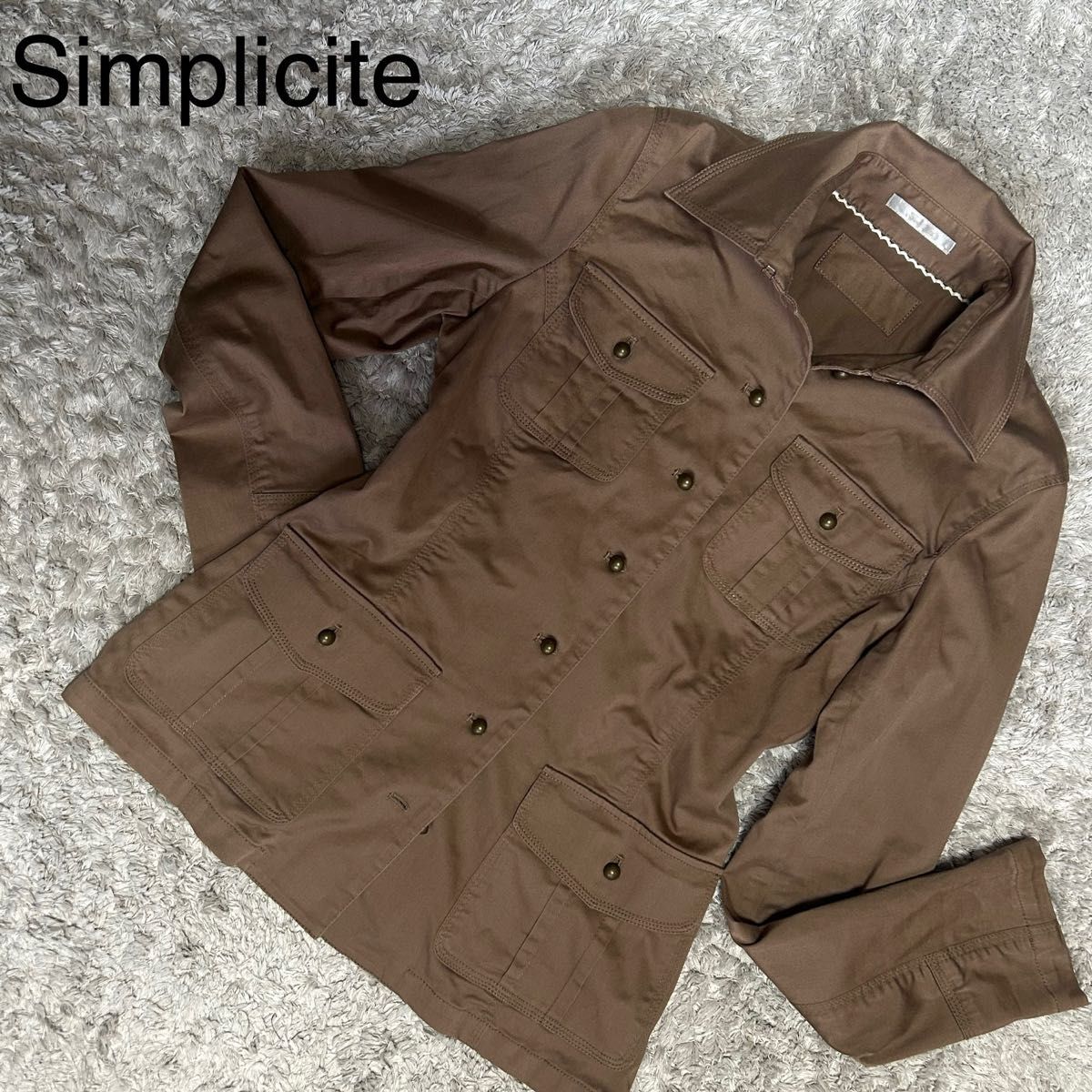 【訳あり】Simplicite ジョイントワークス レディースジャケット シャツジャケット ストレッチ