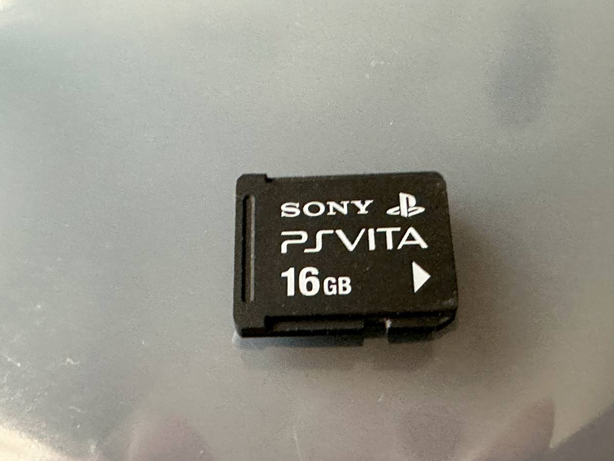 PSVSDアダプタ付属 PS Vita クリスタル・ブラック PCH-1100 16GB純正メモリー付き_画像5