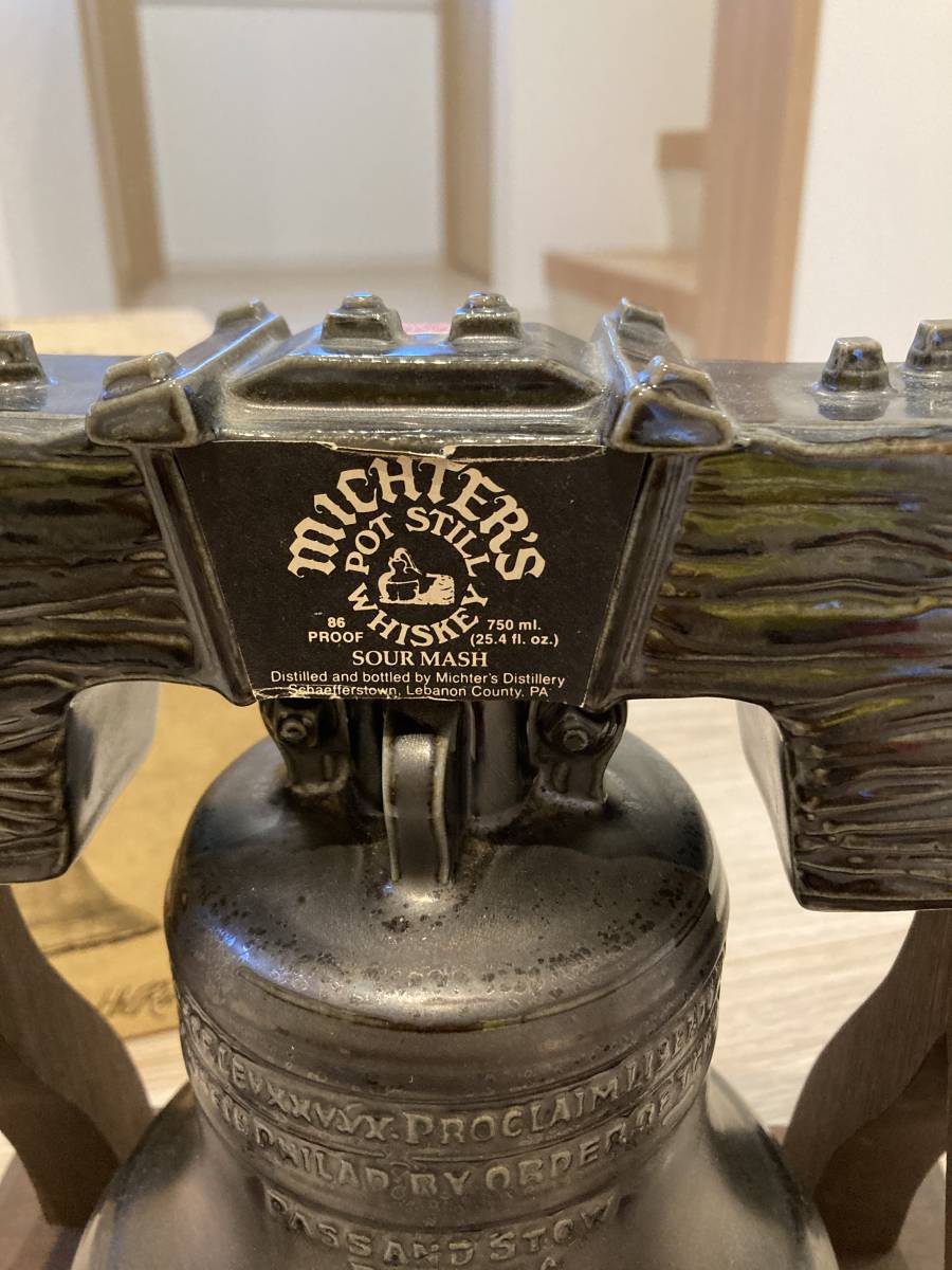 MICHTER'S WHISKEY 自由の鐘空ボトル容器 ディスプレイ オブジェ の画像2