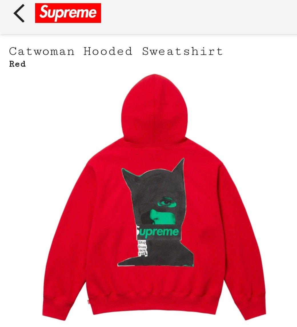 Supreme Catwoman Hooded SweatshirtサイズLカラーレッド！