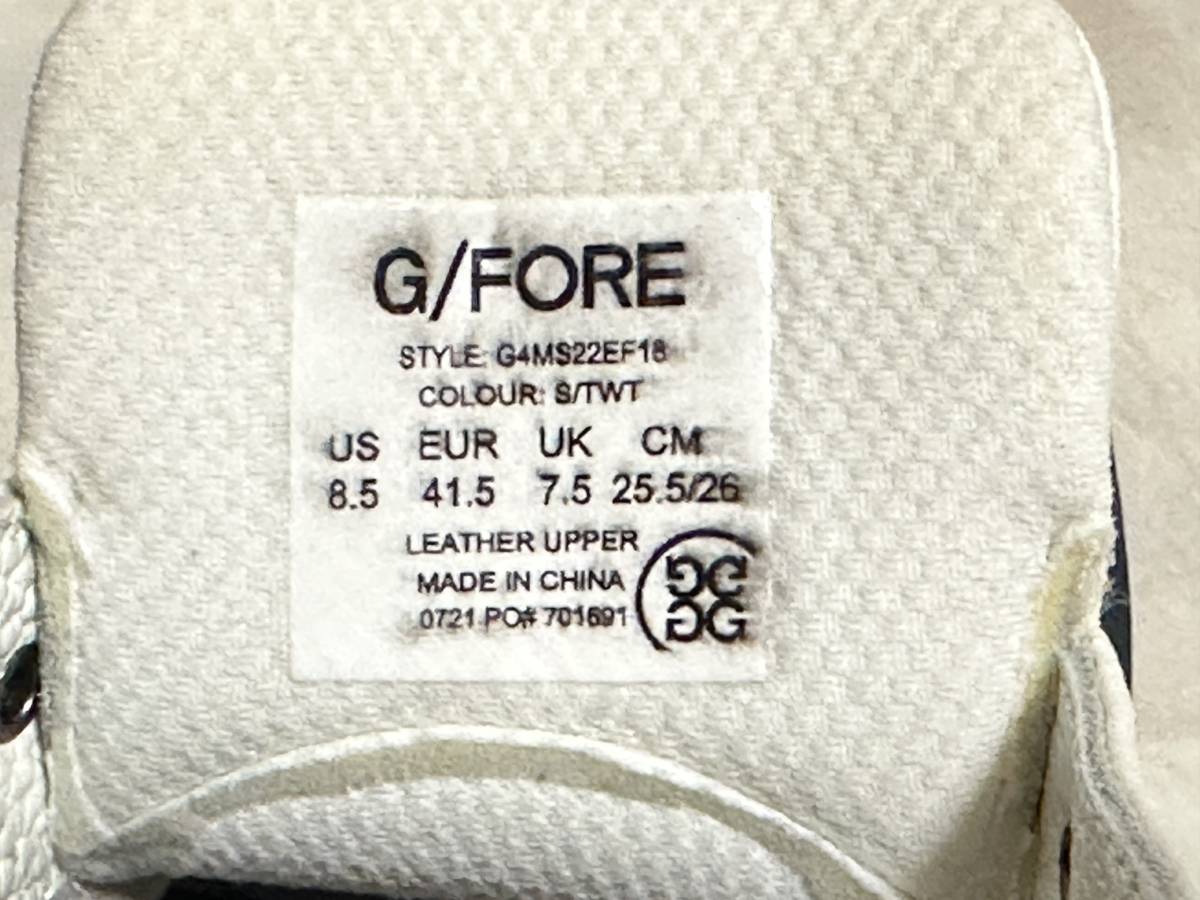 返品?交換対象商品】 G/FORE ゴルフシューズ 1回使用 25.5/26.0CM(US8