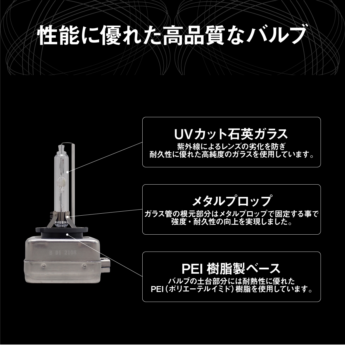 BMW MINI R55 R56 R57 R58 R59 R60 R61 SOLオリジナル 純正交換用 ヘッドライト HID D1Sバルブ バーナー 35W 6000K 1年保証付き！_画像6