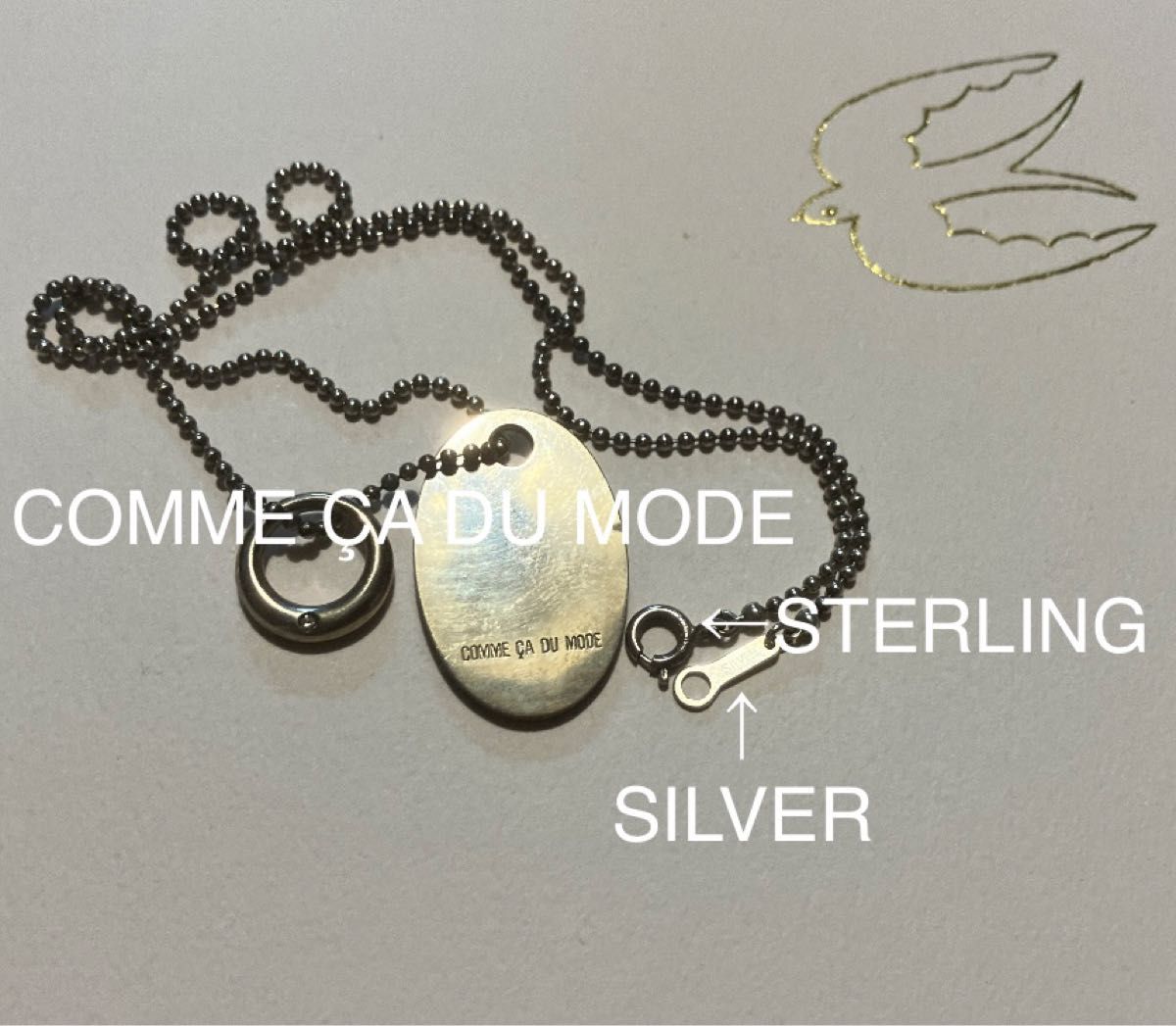 COMME CA DU MODE　ダイヤモンドネックレス 銀製　