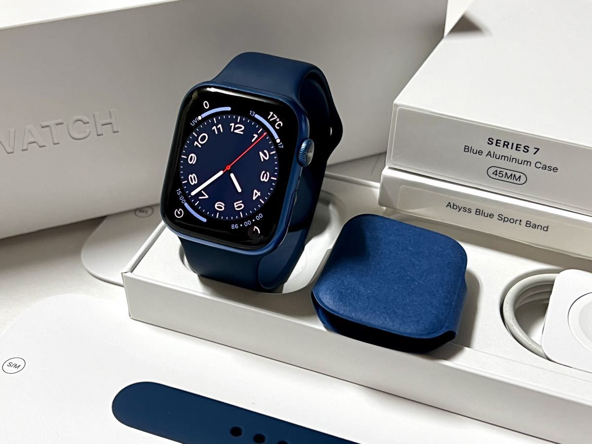 アップルウォッチ Apple Watch Series7 45mm gps blue sport band