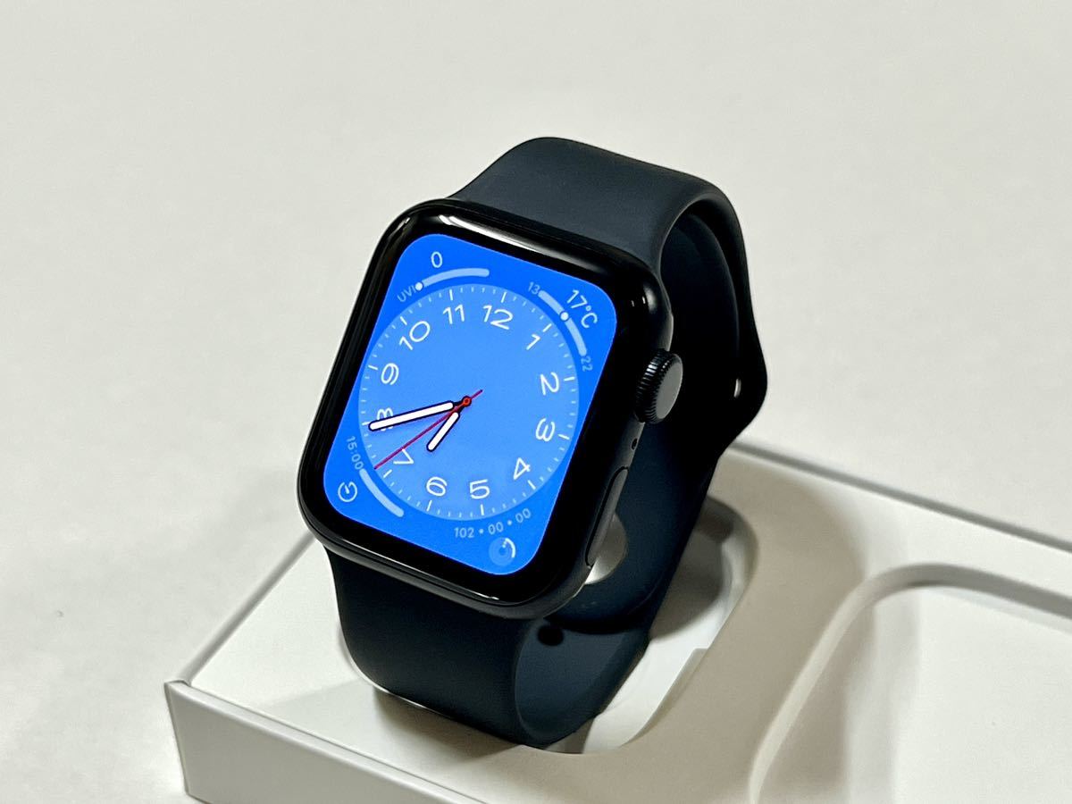 ★ 美品 バッテリー100% ★ Apple Watch SE 第2世代 40mm アップルウォッチ ミッドナイト アルミニウム GPS 純正品  製品保証あり ①