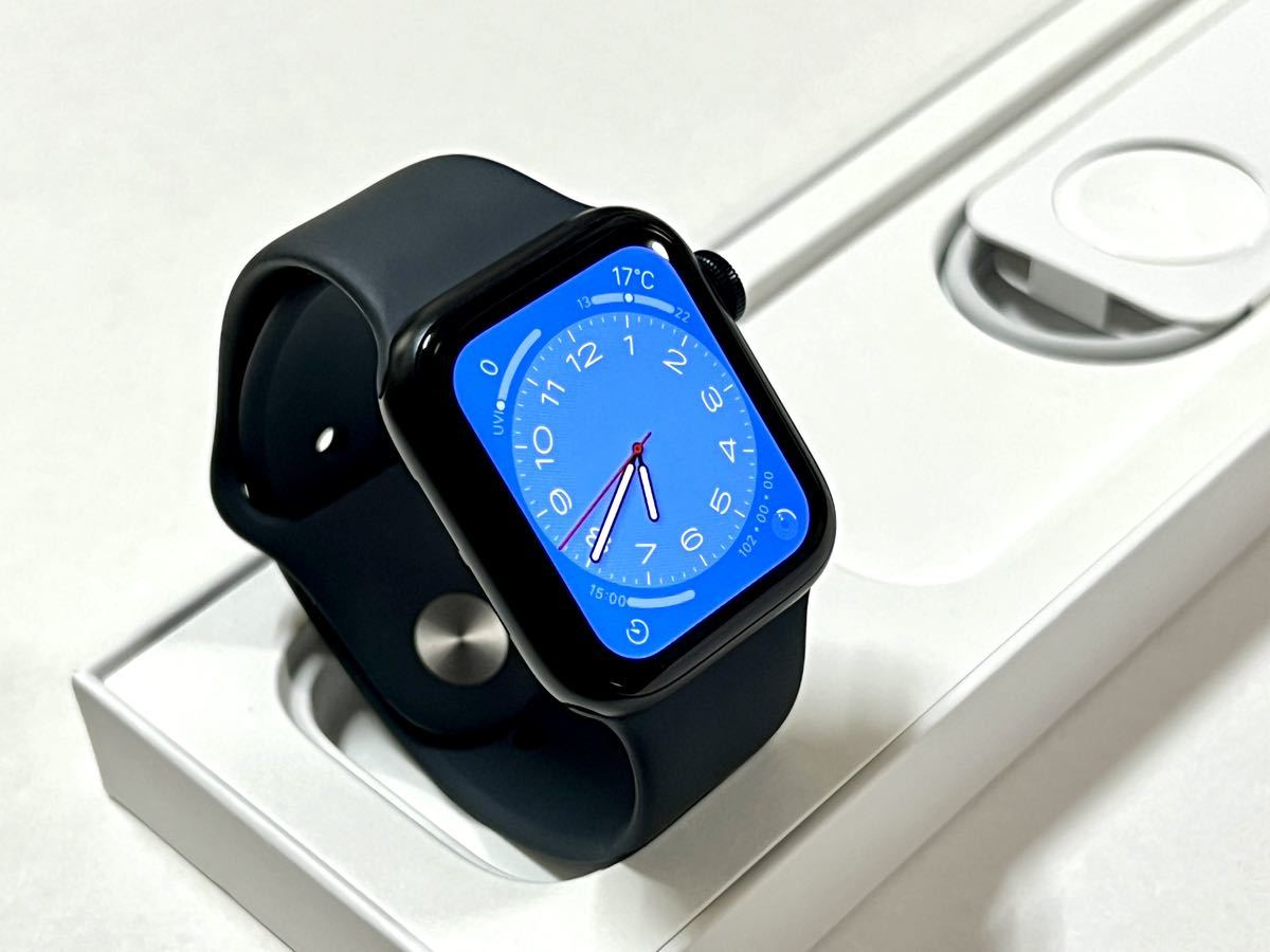 ★ 美品 バッテリー100% ★ Apple Watch SE 第2世代 40mm アップルウォッチ ミッドナイト アルミニウム GPS 純正品  製品保証あり ①