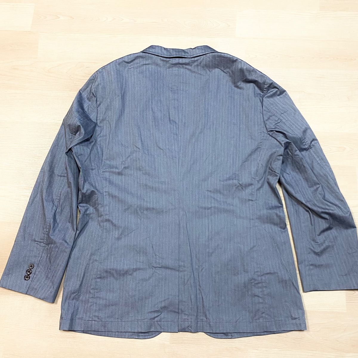 TAKEO KIKUCHI コットン テーラードジャケット 34 綿 シャドーストライプ 大きいサイズ