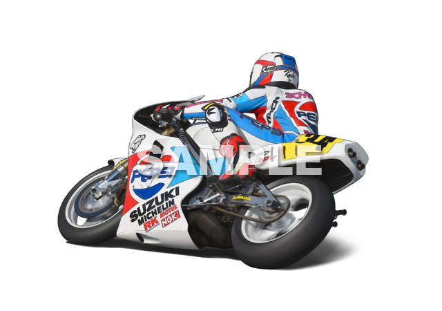 即決送料無料　RGV-Γ500ペプシ　バイクグラフィック 額付きインテリア雑貨　シュワンツSUZUKI PEPSI イラスト_画像1