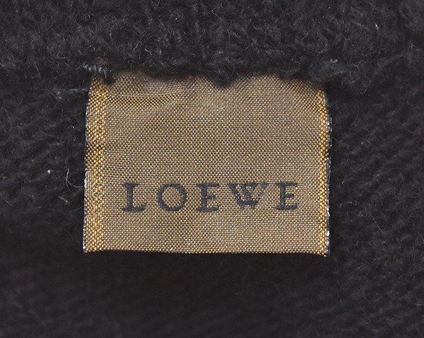 ロエベ【LOEWE】アナグラム刺繍 カシミヤ100％ ロングニットグローブ