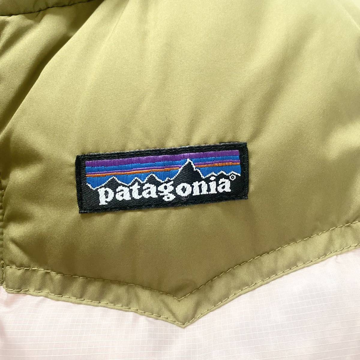 美品 patagonia パタゴニア ダウン ベスト ビビー キッズ M 140cm 防寒 防風_画像9