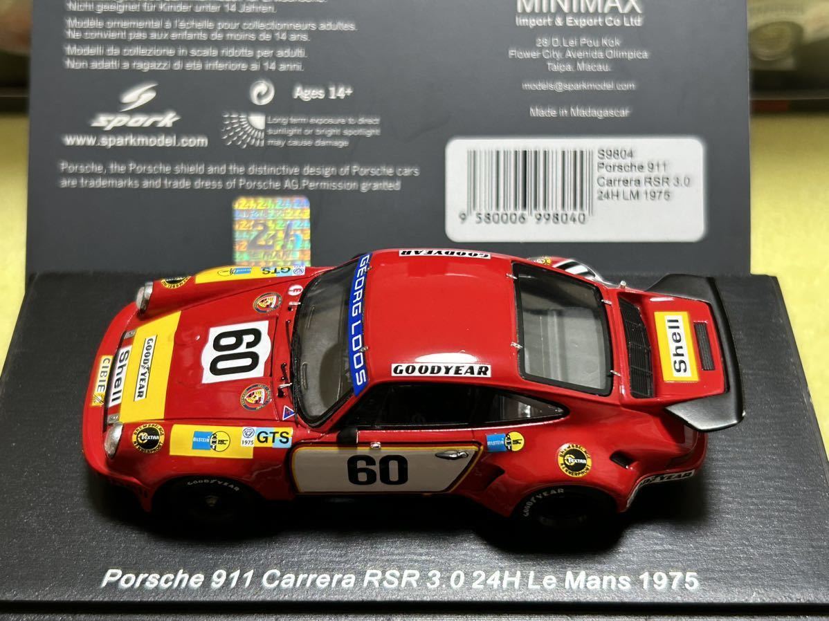 スパーク spark 1/43 Porsche 911 Carrera RSR 3.0 #60・24h Le Mans 1975 [S9804]_画像9