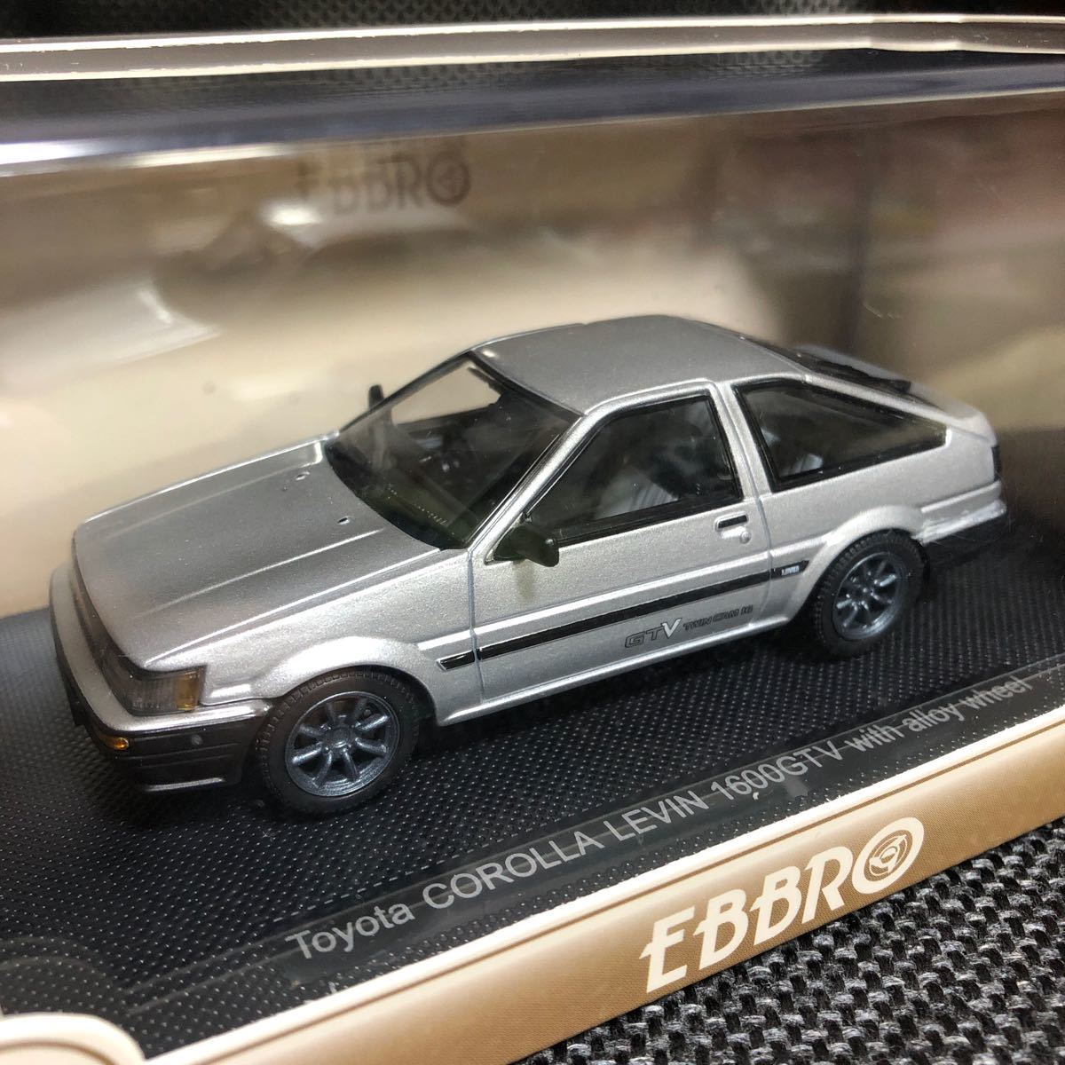 エブロ 1/43 Toyota COROLLA LEVIN 1600GT with alloy Wheel トヨタ カローラ レビン 1600GT アロイホイール シルバー _画像1