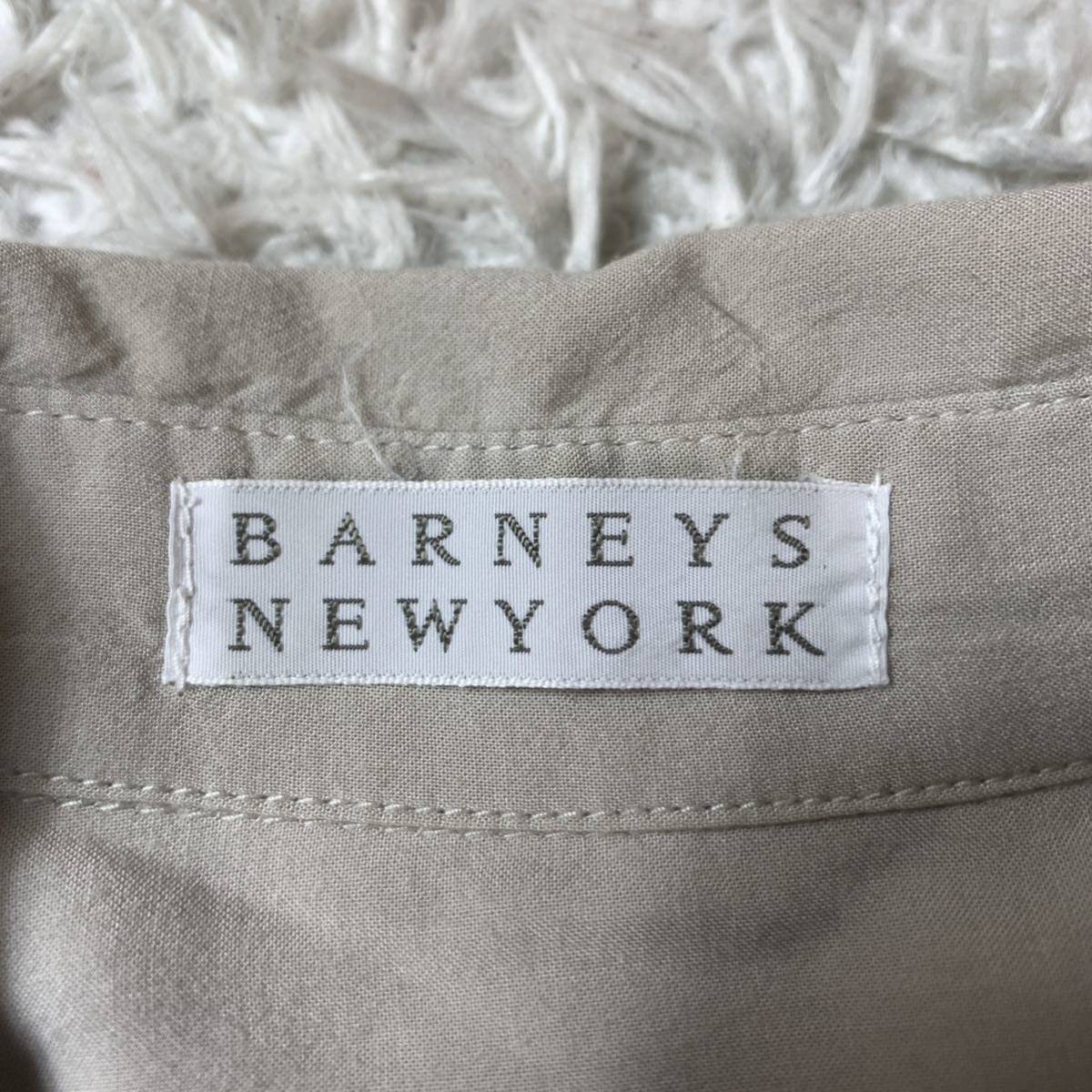  Barneys New York рубашка с длинным рукавом бежевый 2way искусственный шелк YA4739