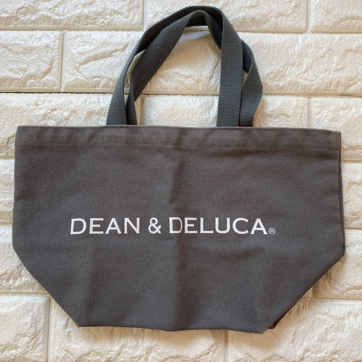 DEAN&DELUCA ミニ S キャンパス トートバッグ グレー  ディーンアンドデルーカ  エコバッグ