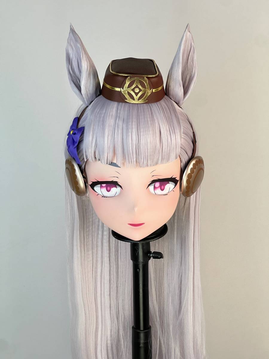  horse . Gold sip cartoon-character costume beautiful young lady mask kigurumi cosplay costume clothes attaching all head surface [new]