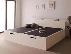  construction installation attaching beautiful .* made in Japan _ high capacity tatami tip-up bed Sagessesajes semi-double depth Large dark brown green 