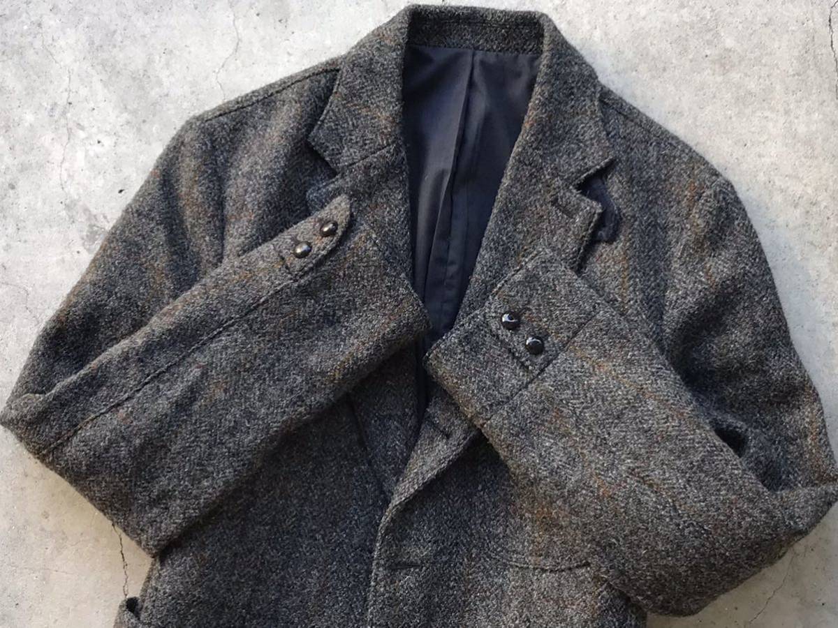 新品同様 Harris Tweed×Collective by MEN'S BIGI ツイード テーラードジャケット 02 メンズビギ ハリスツイード ブレザー ウール_画像6