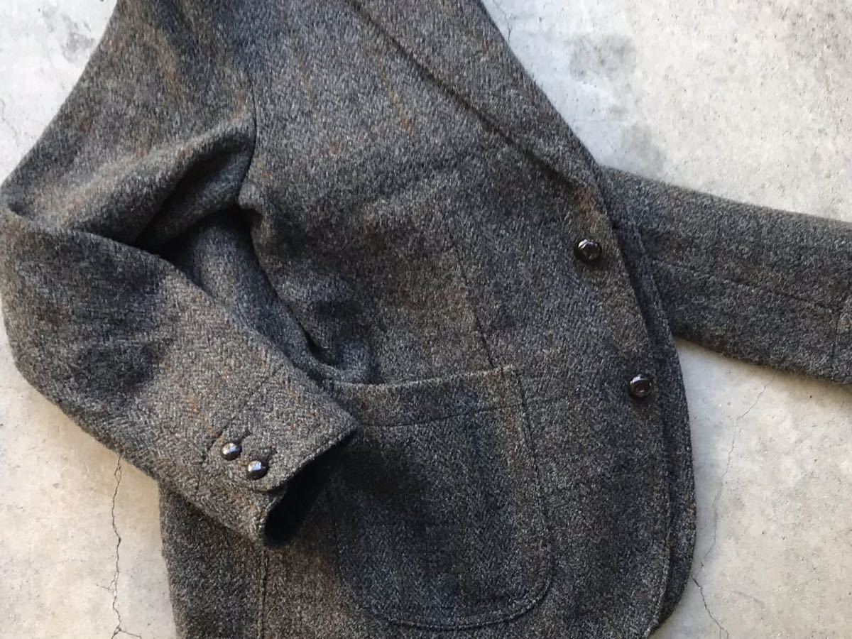 新品同様 Harris Tweed×Collective by MEN'S BIGI ツイード テーラードジャケット 02 メンズビギ ハリスツイード ブレザー ウール_画像7