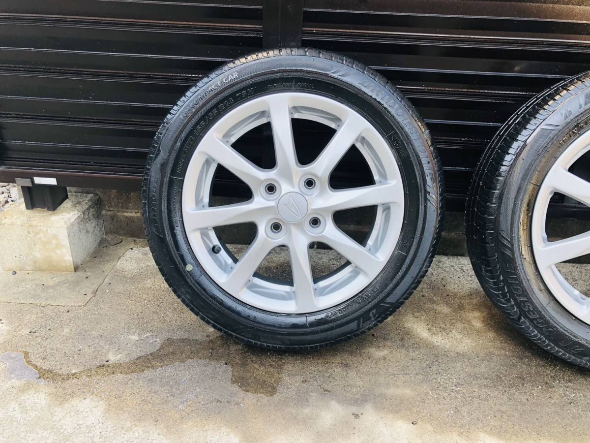 155/65R14 ダイハツ 純正 14インチ アルミホイール 2019年製x2 2018年製x2 ブリヂストン 4本セット タント ムーヴ コンテ 軽自動車 A25_画像2